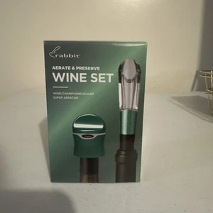 HASE Belüften & Einkochen Wein Set Wein Champagner Versiegelung Super Belüfter GRÜN - Bild 1 von 4