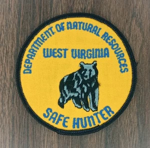 Vintage Hunting Patch West Virginia Safe Hunter Department of Natural Resources  - Picture 1 of 4