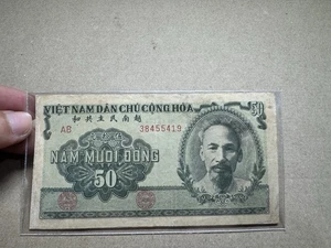 50 Dong Green color Ho Chi Minh North Viet Nam Banknotes 1951 Rare_LDP Shop. - Picture 1 of 2