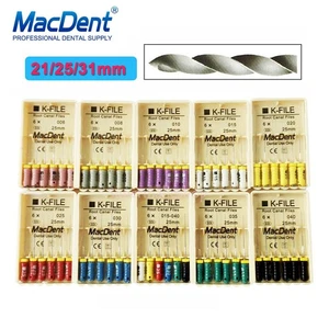 MacDent Dental Endodontische Wurzelkanalfeile K-FILE SST Handreibahle 21/25/31 mm - Bild 1 von 24