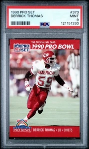 Tarjeta Pro Set Derrick Thomas Pro Bowl 1990 PSA 9 como nueva #373 - Imagen 1 de 2