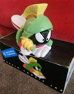 Marvin the Martian Cookie Jar 1998 Warner Brothers Store Looney Tunes RARE + Box - Picture 1 of 24