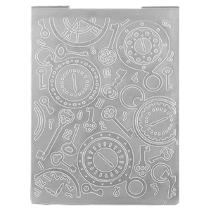 Clock for Key Uneven Embossing Folder 3D TPR Decorative Embossing Stencil for Cr - Picture 1 of 7
