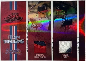 2005 Playoff Absolute - David Justice, Andres Galarraga - GU Patch /150 Braves - Picture 1 of 2