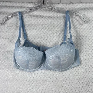 Vintage Victoria’s Secret Push Up BH Blau Spitze Größe 36B - Bild 1 von 6