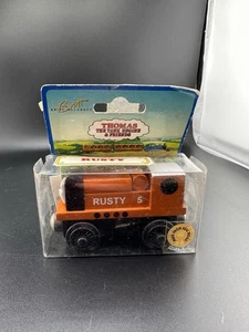 Thomas Wooden Railway RARE VTG Bright Orange 1994 Rusty New in Box READ - Picture 1 of 11