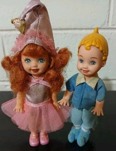 Wizard Of Oz Barbie Mattel 2 Munchkin Dolls Tommy And Kelly - Picture 1 of 2
