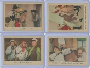 1959 Fleer 3 Three Stooges – (Set Of 4) Gray Back Cards – Ungraded - Rare! - Picture 1 of 2