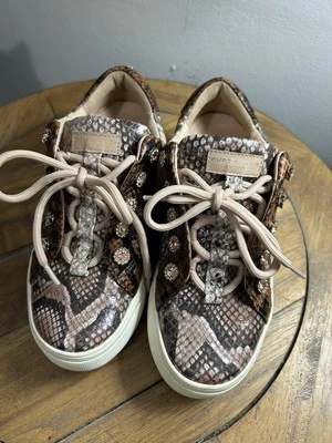 Kurt Geiger Multicolor Snake Print Platform Sneakers Womens 38 US 7.5 Jeweled - Image 1 of 4