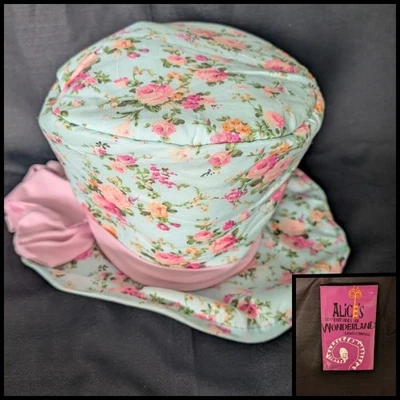Kids Floral Mad Hatter Hat Tea Party Hat NWOT and Kids Alice Book-pre-owned - Image 1 of 4