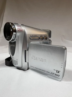 CANON ZR100 Vintage Mini DV Camcorder No Playback Sold AS IS for Parts or Repair - Image 1 of 4
