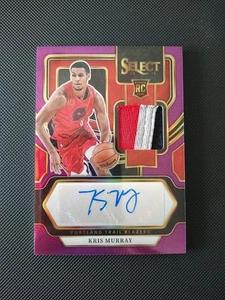 Parche Select Kris Murray Prizm púrpura 2023-24 3 colores radiocontrol automático/99 Trail Blazers - Imagen 1 de 2