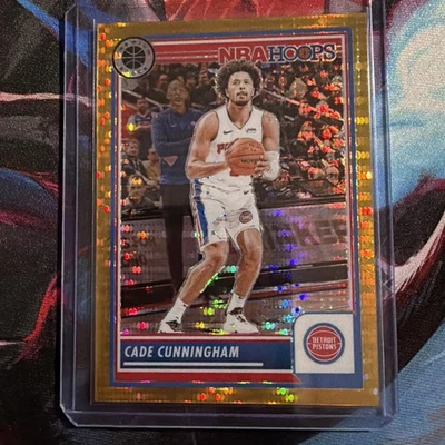 2023 Panini NBA Hoops Premium Stock Gold Pulsar Prizm  Cade Cunningham, SSP /10 - Image 1 of 2