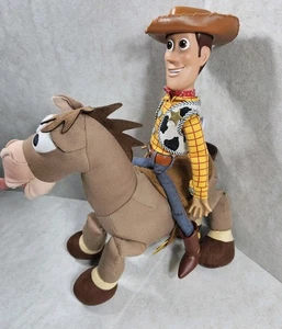 Disney Pizar Toy Story Woody And Bullseye 15 Inch Plush Pre-owned - Picture 1 of 17