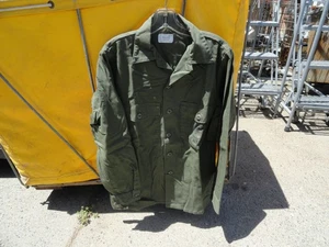 Vintage 1978 US Army Utility Shirt Men Size 15.5 33 Green Yellow Tag OG507 - Picture 1 of 6