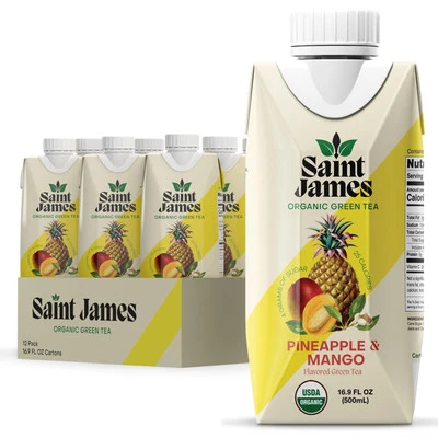 Té helado - Té verde orgánico - No transgénico, sin gluten, bajo en calorías y bajo en azúcar... Foto 1 de 4