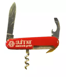 "VICTORINOX" WAITER RED FOLDING POCKET SWISS ARMY c. 1981's KNIFE - Picture 1 of 12