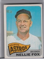 1965 TOPPS #485 NELLIE FOX HOUSTON ASTROS HOF 6088