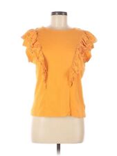 Rachel Parcell Women Orange Short Sleeve Top M