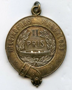 Finland Sport Rowing 1920 medaglia premio gettone d'argento 2 posti bella qualità!!! - Foto 1 di 2