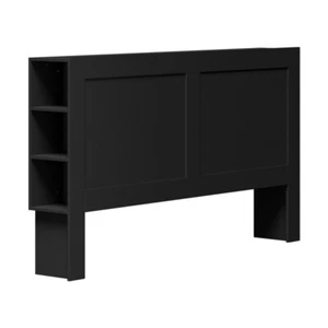 Headboard Bed Head King Size Bedhead with Storage Shelves Black - Picture 1 of 7
