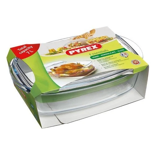 Pyrex Pirofila Vetro borosilicato (37x22x15cm) con coperchio Trasparente 466A000 - Immagine 1 di 1