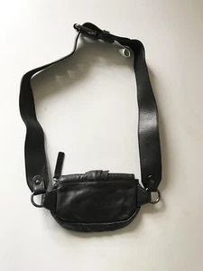 Armani Exchange Waist Purse - Genuine Leather - Black - Picture 1 of 5