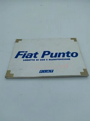 Libretto Uso Manutenzione Auto Epoca Manuale  Fiat Punto Ricambi Assistenza  - Immagine 1 di 4