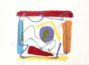 JACKSON POLLOCK STYLE ST IVES ABSTRACT DRIP PAINTING ORIGINALSIGNED NIGEL WATERS - Picture 1 of 1