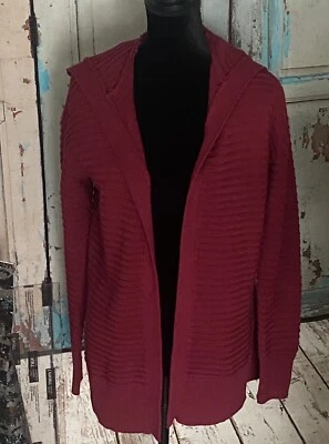 Cárdigan acanalado Nine West para mujer pequeño 661 vintage color vino nuevo con etiquetas Foto 1 de 4