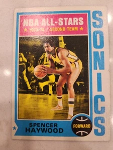 NBA Topps Card - Hall of Famer Spencer Haywood (Seattle Sonics '73 - '74 Season) - Picture 1 of 2