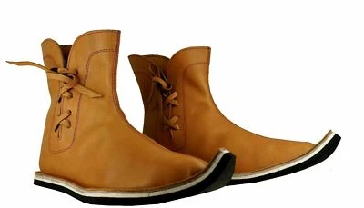 Coleccionables Medieval Vikingo Cuero Zapatos Recreación Combate Batalla Listo Larp  Foto 1 de 4