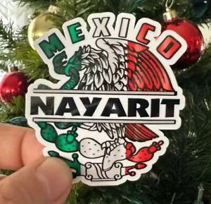 2 PCS Nayarit Mexico Eagle Emblem Decal Stickers Full Color Weatherproof - Picture 1 of 5