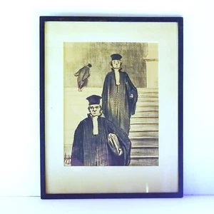 Honore Daumier Grand Staircase Courthouse Gens Justice 1848 lithograph wall art - Picture 1 of 5