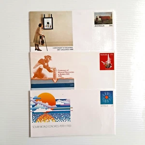 3 x Australia Post Postage Paid Envelopes. 1983-1984 Mint - Picture 1 of 4