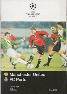 1996/97 Manchester United v FC Porto Champions League Quarter Final Programme - Picture 1 of 1