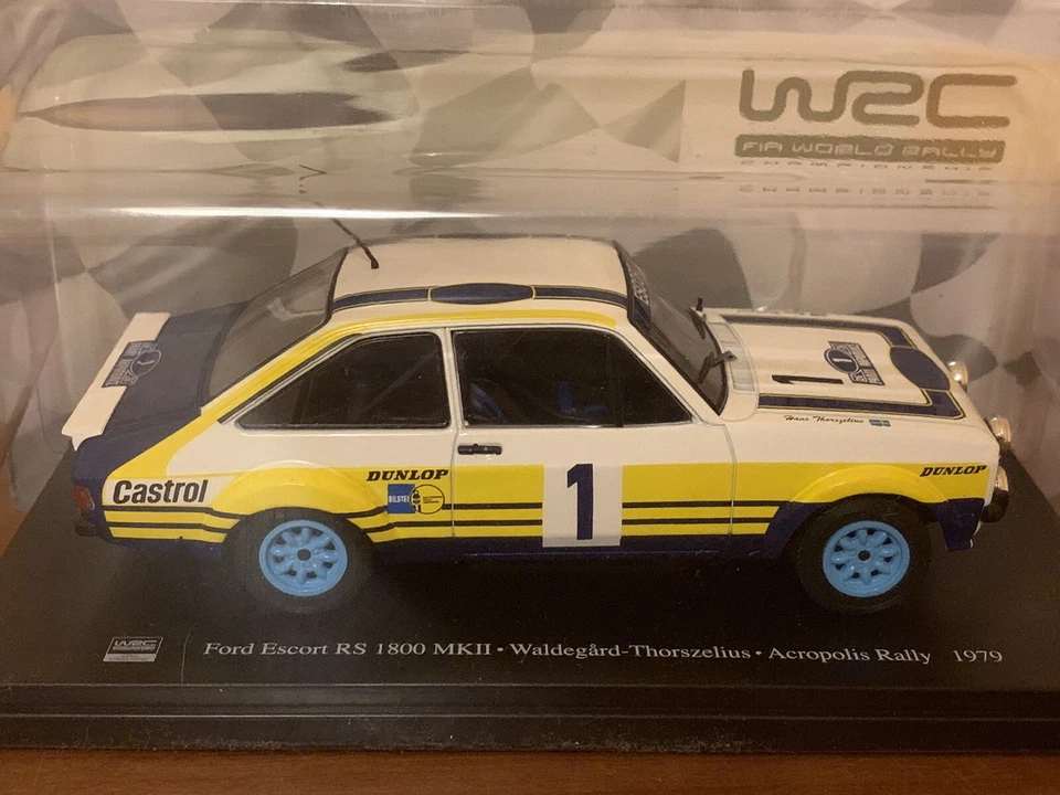 WRC COLLECTION 1:24 Ford Escort RS WRC 1800 MKII Acropolis Rally 1979 NUOVO - Immagine 1 di 1