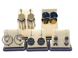 Lot of 5 Black & Gold / Silver Plated Earrings – Boho, Chandelier, Dangle Styles - Picture 1 of 13