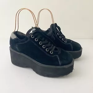 Unif Planet Platform Chunky Sneakers Shoes Black Size 10 - Picture 1 of 11