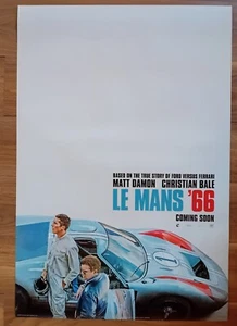 Póster de película teatral Ford v Ferrari Le Mans 66 auténtico de doble cara de Estados Unidos - Imagen 1 de 2
