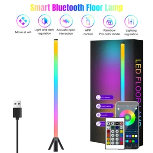 120CM RGB LED Floor Lamp Light Stand Corner Lighting Gaming Smart Reomte Control - Picture 1 of 12