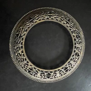 Collar de chimenea de diseño de filagree de metal de 11" convexo para tubo de 7" de diámetro - Imagen 1 de 5