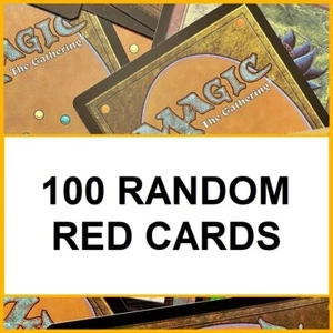 Paquete de 100 tarjetas rojas aleatorias para Magic the Gathering Joblot - Lote de ofertas de tarjetas Magic the Gathering - Imagen 1 de 2