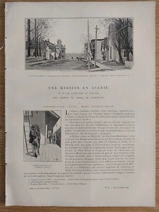 Une Mission en Acadie Lac St-Jean au Niagara Québec Canada Le Tour du Monde 1900 - Foto 1 di 17