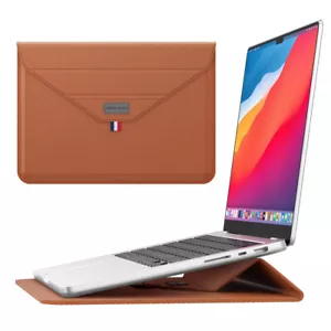 Leather Sleeve Stand Case Bag Cover For MacBook Air Pro 13 14 15 16 inch Laptop - Picture 1 of 24