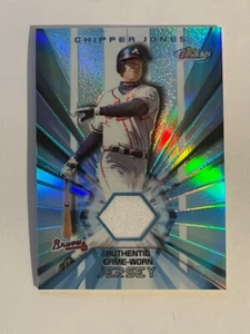 2002 Topps Finest Chipper Jones Jersey Relics Game Worn Jersey card FRJ-CJ - Picture 1 of 4