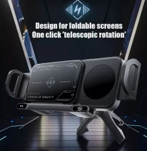 Support Téléphone Voiture 2 en 1 Rotatif Haut Intelligent Support Téléphone Portable/Pad Neuf - Photo 1 sur 6