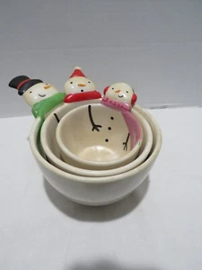 2011 TARGET BE MERRY SNOMAN NESTING BOWLS SET OF 3 - Picture 1 of 10