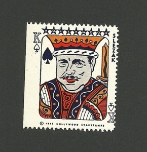 Walter Slezak  Movie Film Star 1947 Hollywood Sticker Stamp