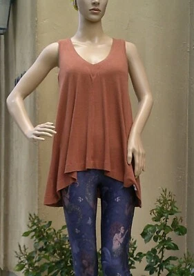 Top de jersey modal sin mangas con cuello en V de Vimmia, talla M, color jaspeado canela Foto 1 de 4